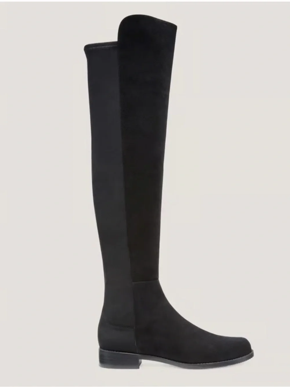 STEWART WEITZMAN Black Over-the-Knee 50/50 Suede Stretch Boots Size 8.5